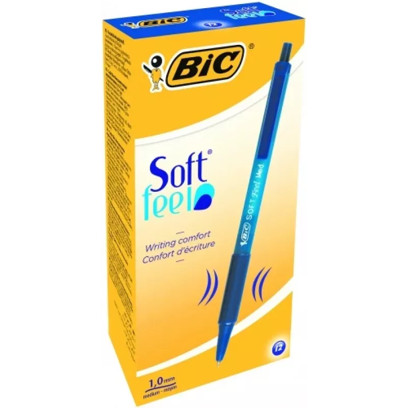 BIC pastapliiatsid SOFTFEEL CLIC 0,32 mm, sinine, karp 12 tk 914346