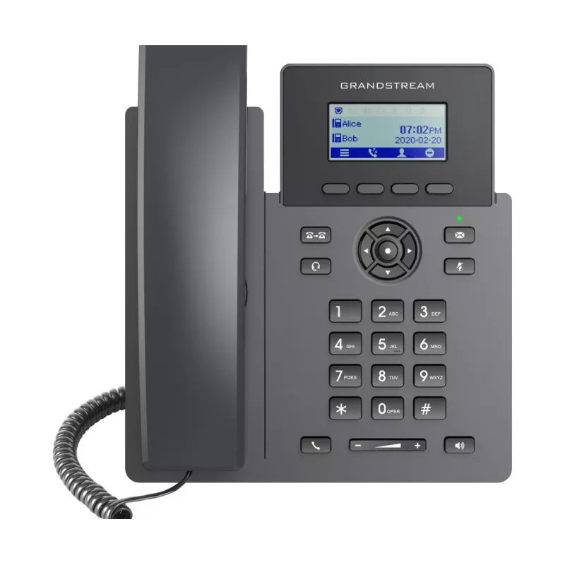 Grandstream Networks GRP2601P IP-telefon must 2 liini LCD-ekraaniga