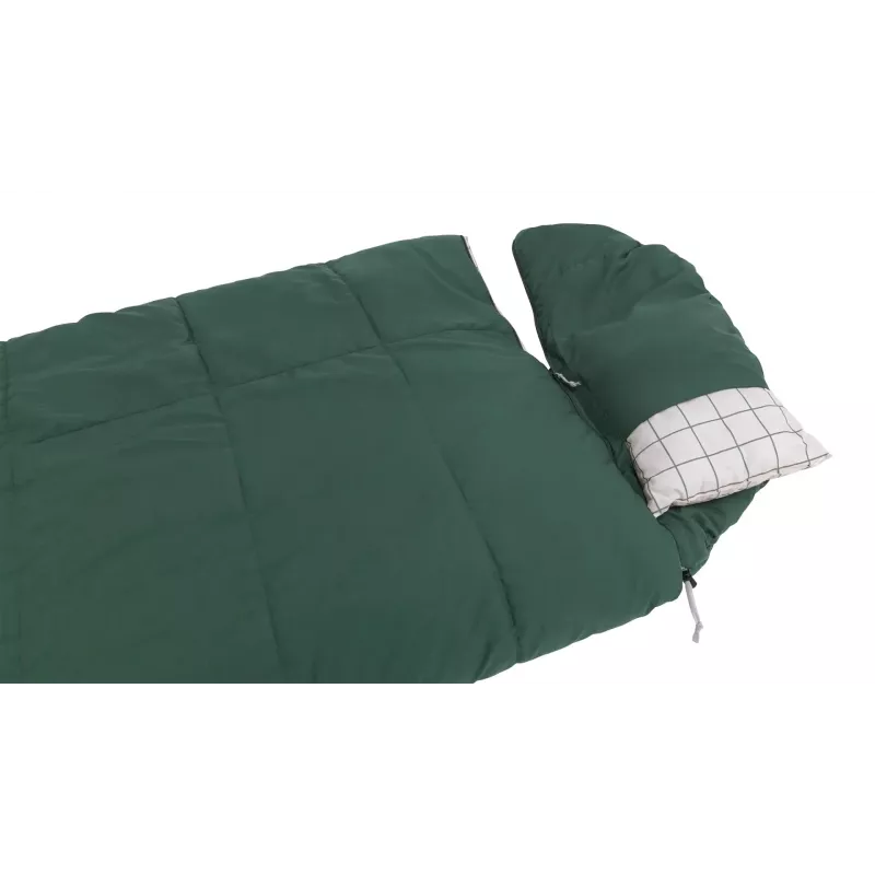 Magamiskott Outwell Camper Prime poolristkülikukujuline 900×2350 mm, max kasutaja pikkus 200 cm, puuvill/polüester, roheline