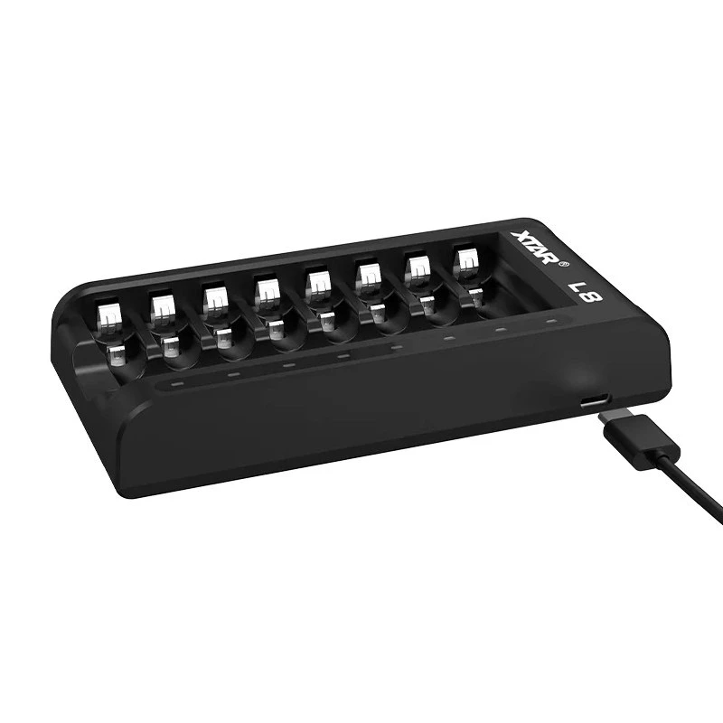 Aku laadija AA/AAA 1,5 V ja 1,2V, nutikas - 8 pesaga