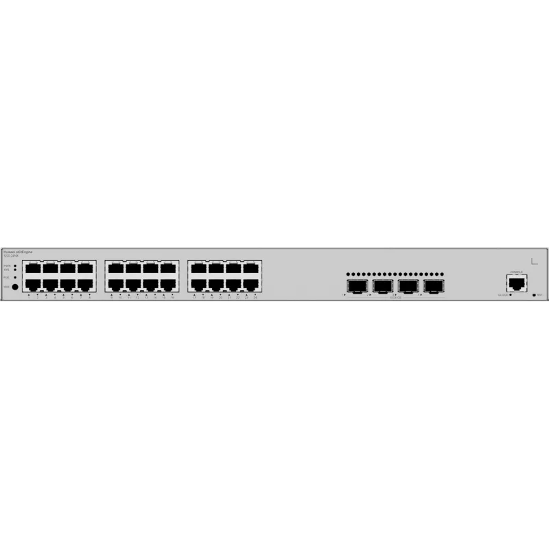 Switch HUAWEI S220-24P4X — 24 x Gigabit (10/100/1000) RJ-45, 4 x SFP+, PoE, 1U hall