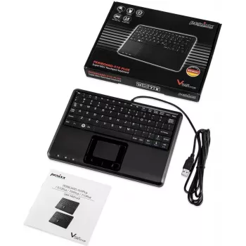 Perixx PERIBOARD-510H Plus klaviatuur USB hispaania must (PERIBOARD-510 H PLUS ES)