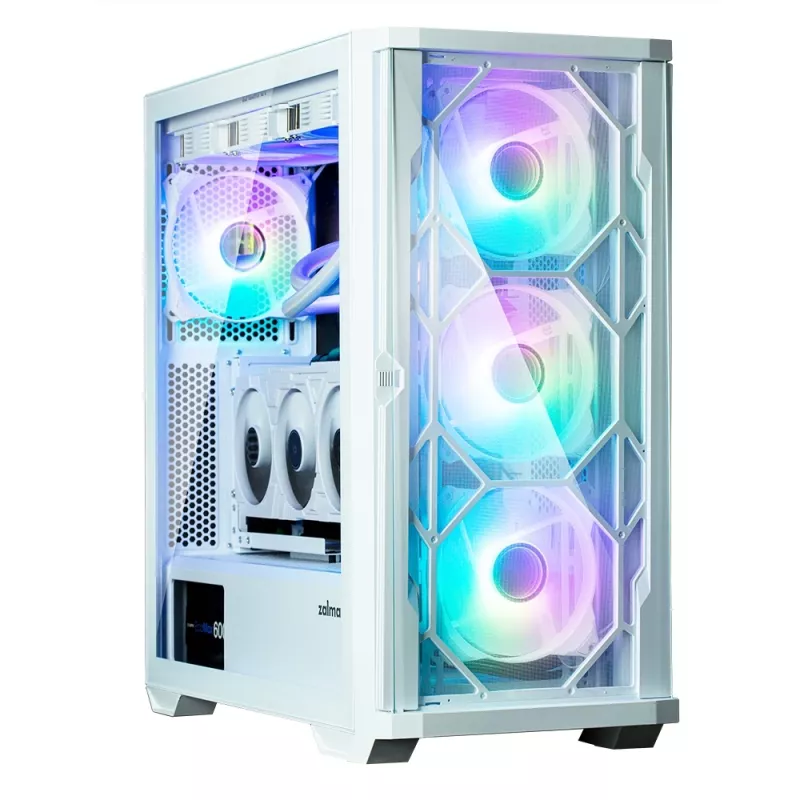 Zalman Z10 DUO ATX ZM-IF120 x4 Valge