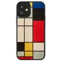 Telefonikott Man and Wood iPhone 12 mini jaoks — puidust tagakaas, must raam