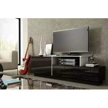 Cama TV-kapp SIGMA 3 180 must/must läikiv + biały