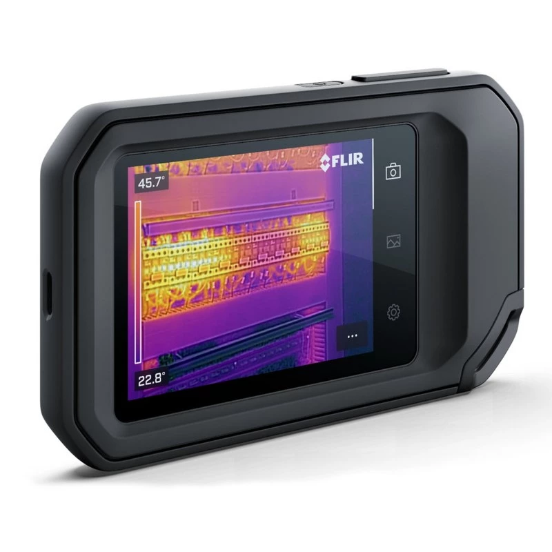 Termokaamera FLIR C8, 320×240 px termoandur, 3,5-tolline LCD-puuteekraan, -20–450 °C, IP54, USB-C, 5 MP nähtava valguse kaamera