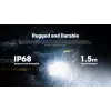 Nitecore HC70 UHE otsalamp, 1600 lm, 6 LED-i, IP68, USB-ga laetav, alumiinium, 172 g, must