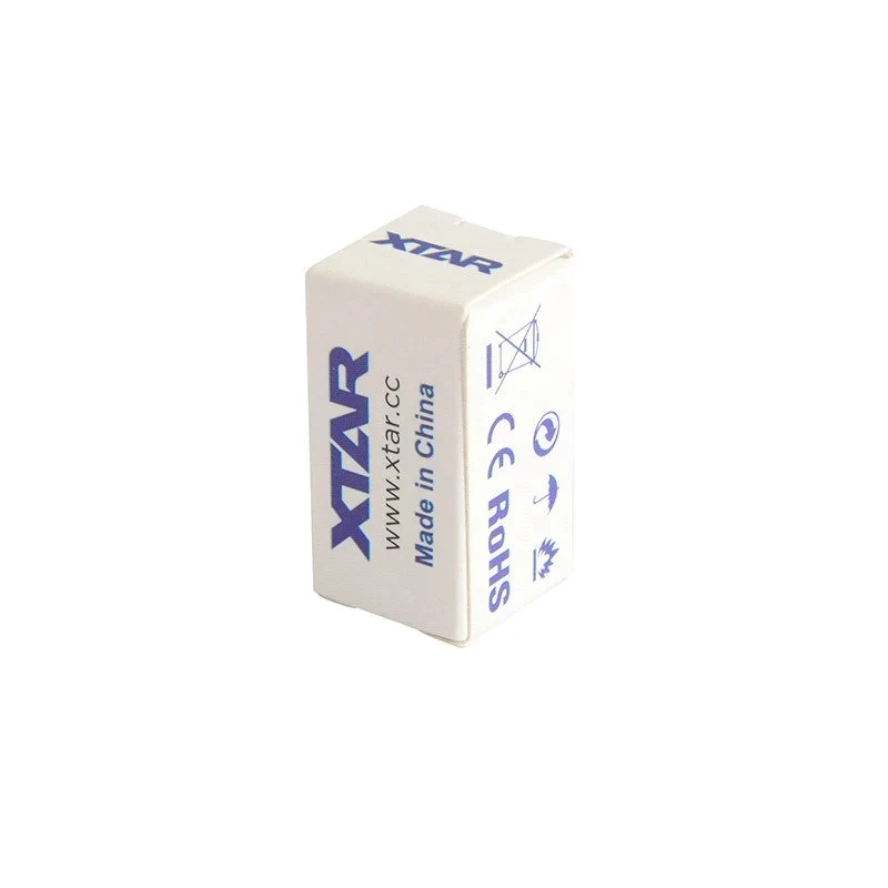 Laetav aku XTAR 16340 (CR123) Li‑ioon 3.7V 850mAh, 34 mm kõrgus, 1.6 cm läbimõõt