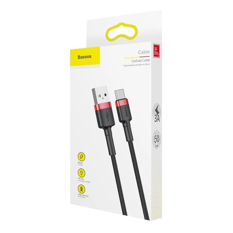 Mobiiltelefoni kaabel Baseus Punane 1m USB A USB C