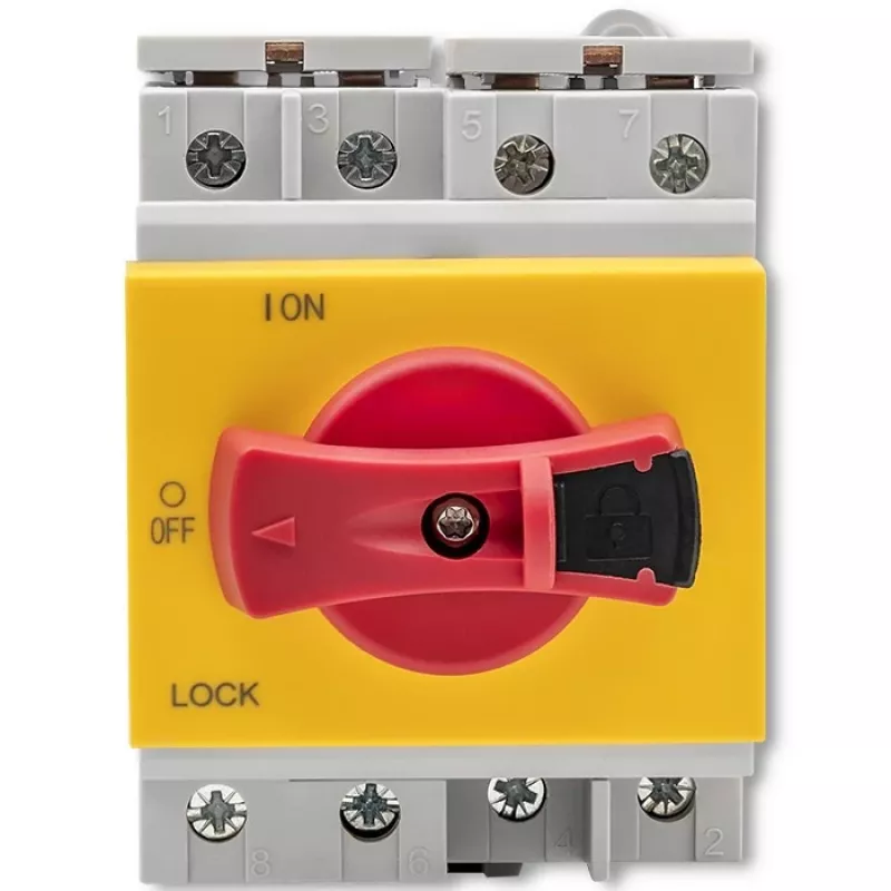 Qoltec 52611 DC isolaator lukustusfunktsiooniga | Pealüliti | 1200V | 32A | 8kV | 4P