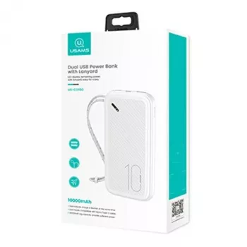 Powerbank PB56 10000mAh 2xUSB Valge