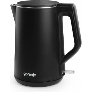 Elektriline veekeetja Gorenje K15DWBK — 1,5 L, 2200 W, must, nuppjuhtimine, 360° alus