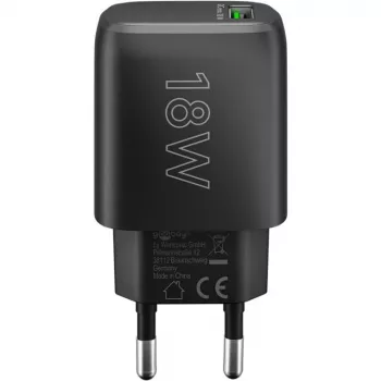 USB-A QC kiirlaadija (18 W) (must)