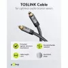 Plus Toslink kaabel (must/hõbedane, 5 meetrit)