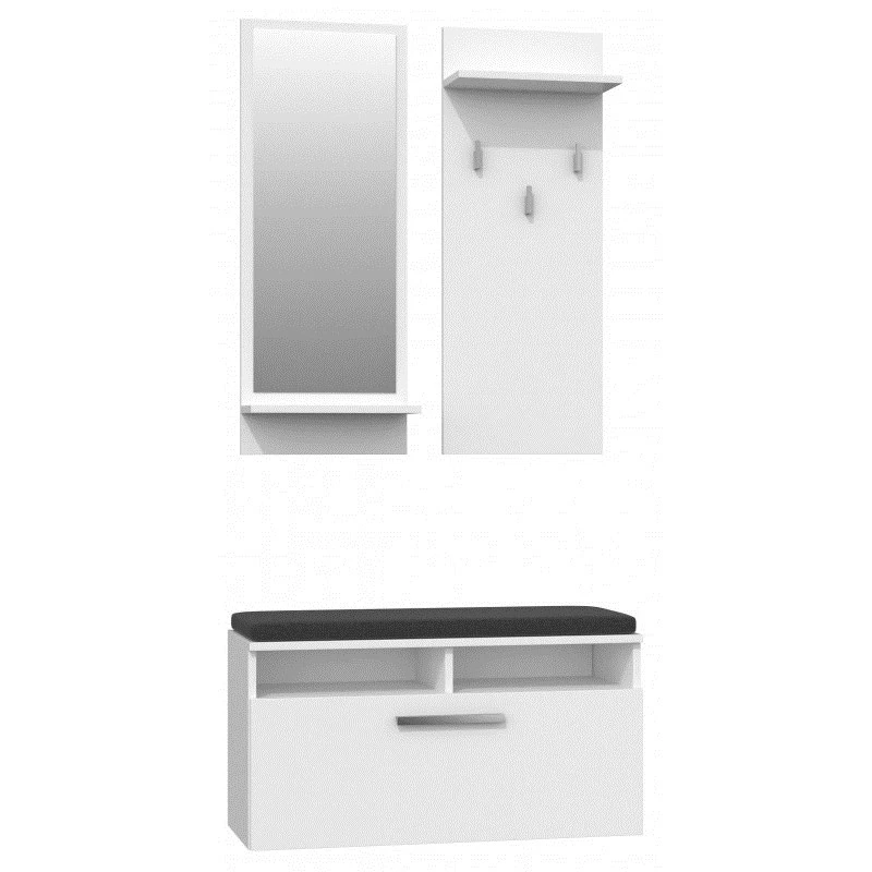 Esikukapp Topeshop GAR RIVA BIEL Valge 1 hingedega uks