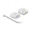 Keystone moodul DELOCK RJ45 LSA-le Cat.6 UTP tööriistavabalt tolmukattega, lame, 16×31,8×19,4 mm, valge/must