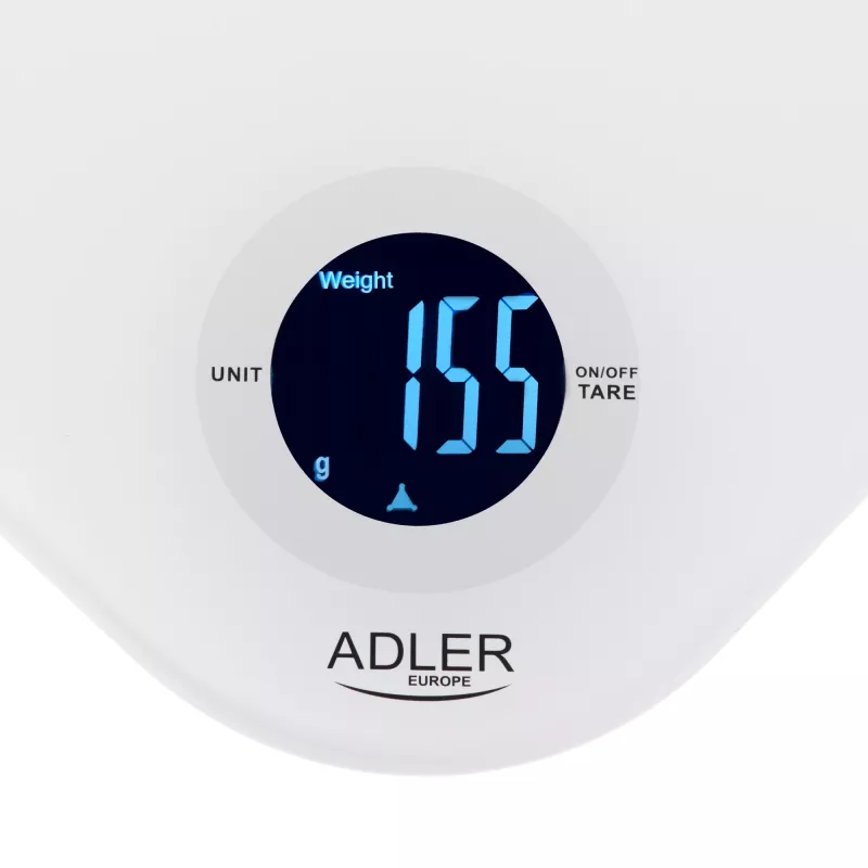 Köögikaal Adler AD 3180, skaala jaotus 1 g, LCD, valge