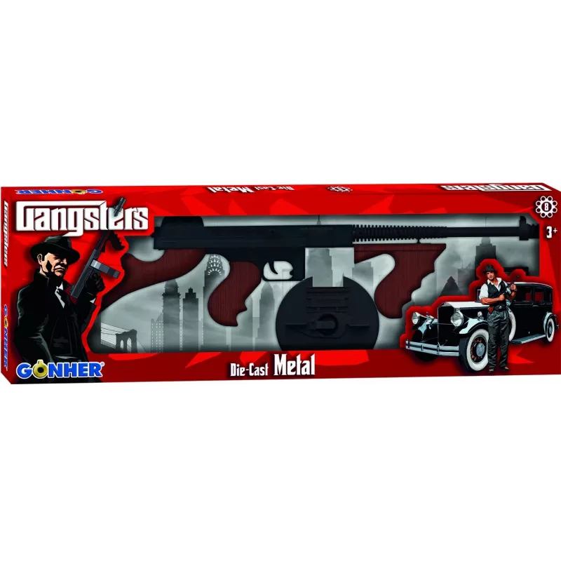 Pulio metal gangster püstol 155132/6 — vedruga mängupüstol, metallkonstruktsioon, 8-padruniline