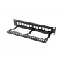 Rack'i pimepaneel LANBERG PPKS-9112-B, 12-pordine, 1U, metall, hall, 254×44.5×99.3 mm