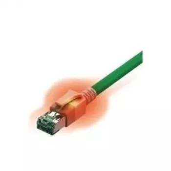 Easylan CS1OGADAD0010 RJ45 võrgukaabel, patch-kaabel CAT 6a S/FTP 1 m roheline LED-iga 1 tk.