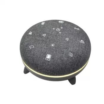 Kantav kõlar MANTA SPK03-GR Szumi-GO — roheline, Bluetooth, beebi unemuusika, taimer, RGB-taustvalgustus, 12,5×7,5×12,5 cm