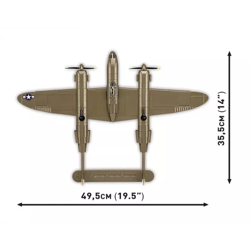 Cobi ehitusklotsid Lockheed P-38H Lightning komplekt 5763 — mudelikomplekt, kogutav lennukimudel