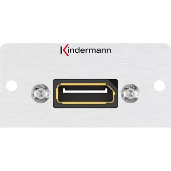 Kindermann Konnect 50 alu Half Size Adapter Plate - modulaarne esipaneeli klõpsatav - DisplayPort - anodeeritud alumiinium (7444000888)