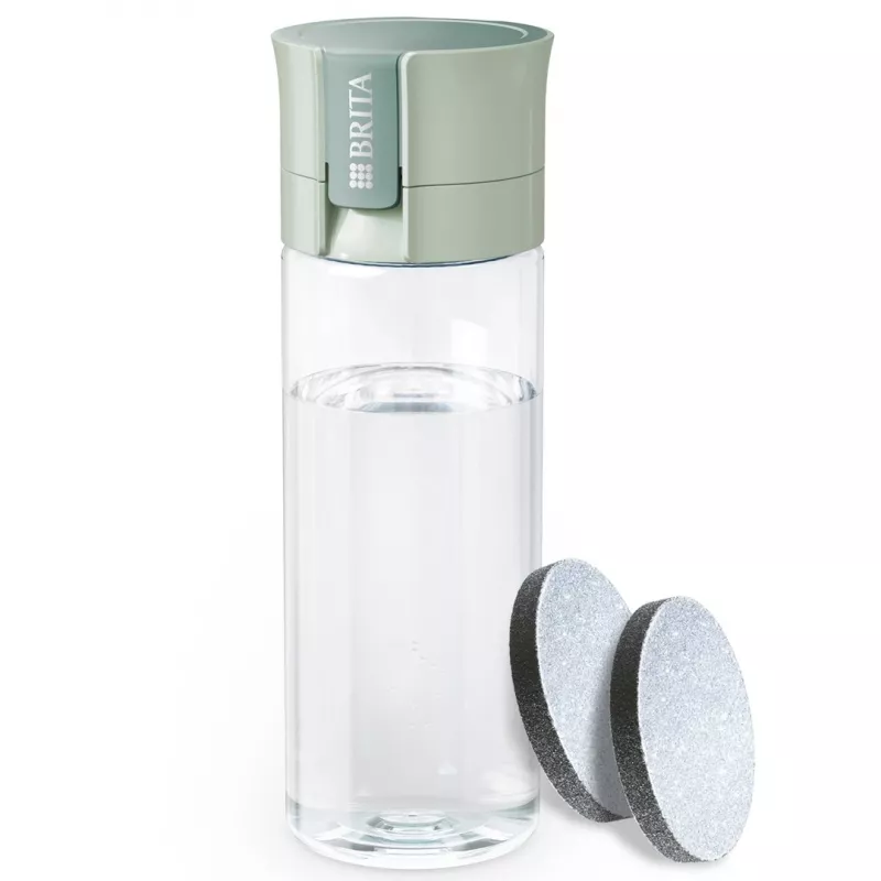 Korduvkasutatav veepudel BRITA Fill&Go Vital 600 ml koos sisseehitatud MicroDisc-filtriga, roheline