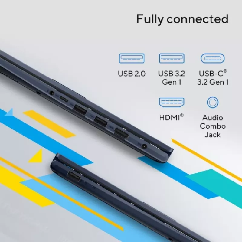 Sülearvuti ASUS Vivobook 14 X1404VA-V14.I38128 14 tolli FHD, Intel Core i3-1315U, 8GB RAM, 128GB SSD, Windows 11 Home (S-režiim), vaikne sinine