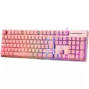 Deltaco GAM-021-RGB-P-DE - täissuuruses (100%) - USB - membraanlülitiga - QWERTZ - Roosa