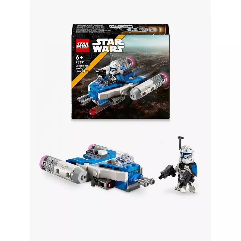 LEGO Star Wars Captain Rex Y-Wing Microfighter Kollektsioneeritav Kloonisõdade Kosmoselaev Mänguasi Koos Minifiguuriga 6+ Aastastele Poistele