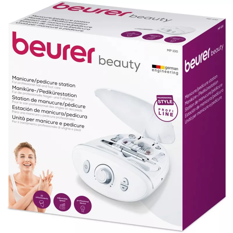 Maniküüri-pediküüri komplekt Beurer MP 100 küünehooldus — elektriline maniküüri-/pediküüriseade, valge
