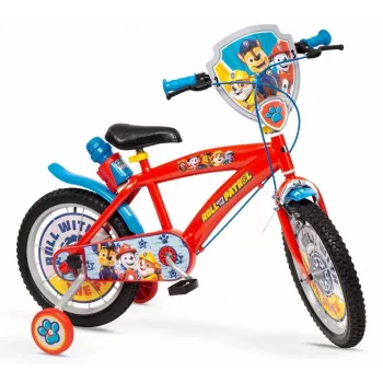 Lasten jalgratas Toimsa 16 tolline Paw Patrol punane mudel 1678, 16-tollised rattad, ühekäiguline