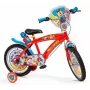 Lasten jalgratas Toimsa 16 tolline Paw Patrol punane mudel 1678, 16-tollised rattad, ühekäiguline