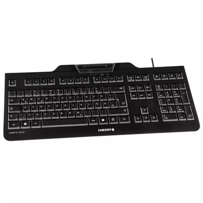 CHERRY KC 1000 SC klaviatuur universaalne USB AZERTY Belgia must