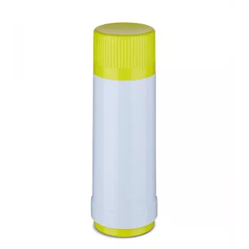 Termosepudel ROTPUNKT Series 40 0,75 l — kaheseinaline polüpropüleen, 24 h soe / 36 h külm, valge-kollane
