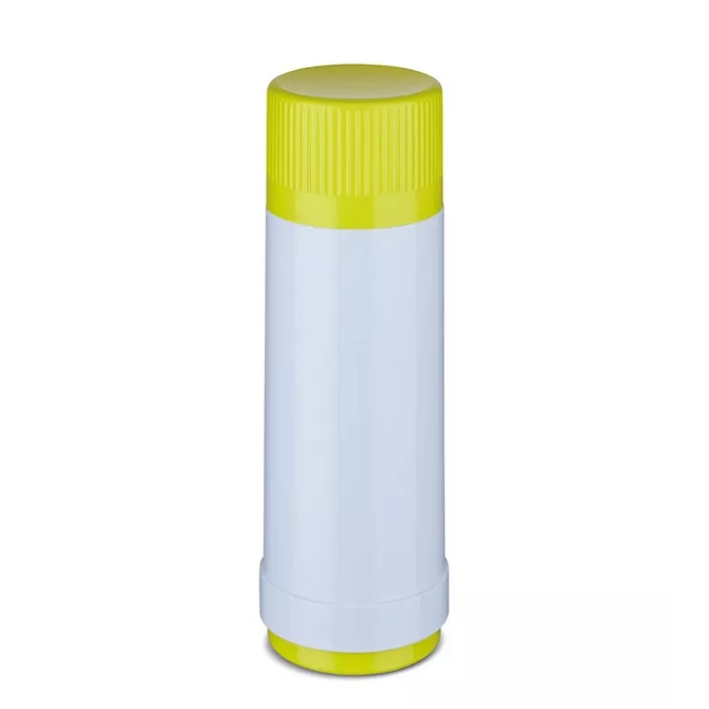 Termosepudel ROTPUNKT Series 40 0,75 l — kaheseinaline polüpropüleen, 24 h soe / 36 h külm, valge-kollane