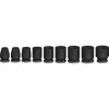 Löökpistikupesade komplekt Bosch 3/8 tolli, 9-osaline, must, standardne