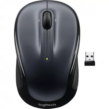 LOGITECH M325s hiir parema- ja vasakukäeline optiline 5 nuppu juhtmevaba 2,4 GHz USB-juhtmevaba vastuvõtja tumehall