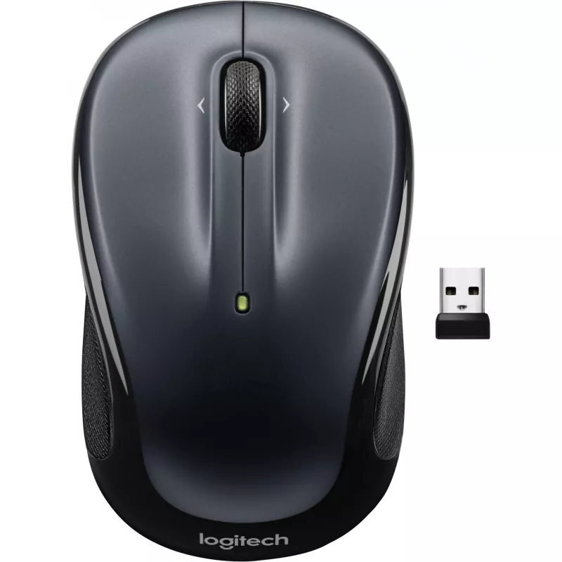 LOGITECH M325s hiir parema- ja vasakukäeline optiline 5 nuppu juhtmevaba 2,4 GHz USB-juhtmevaba vastuvõtja tumehall