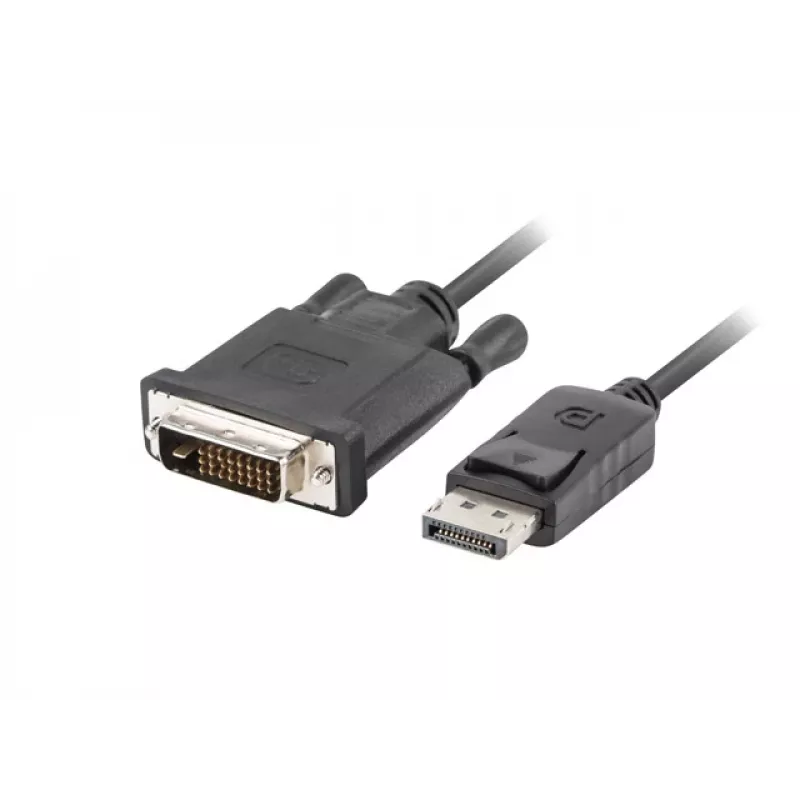 Videokaabli adapter LANBERG DisplayPort - DVI-D CA-DPDV-10CU-0018-BK, 1,8 m, must
