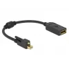 DisplayPort-kaabel DeLOCK 62638 Mini DisplayPort 0,25 m Must