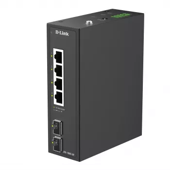 D-Link 6-pordine gigabit-tööstuslik haldamata kommutaator 2 SFP-pordiga