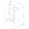 Vitriinkapp cama meble PALAZZO BIS 1000×390×1660 mm valge matt