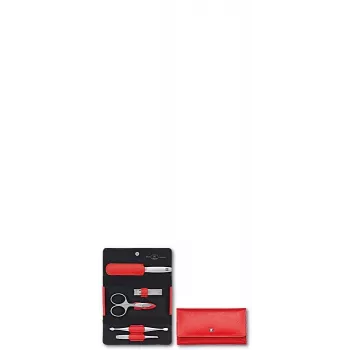 ZWILLING Twinox 97092-002-0 maniküüri reisikomplekt, punane nahkümbris, 5 osa