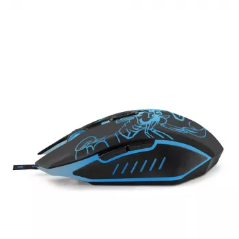 Esperanza MX203 SCORPIO - Hiir - USB - Sinine - Hiiri - Optiline - 6 nuppu - Must