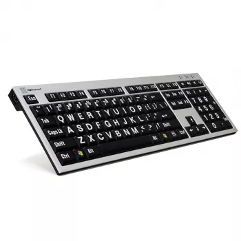 Klaviatuur Logickeyboard LKB-LPRNTWB-AJPU kontor USB prantsuse must hõbedane