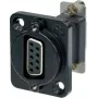 Neutrik NADB9FF-B kaabeladapter VGA must - roostevaba teras (NADB9FF-B)