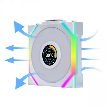 Ventilaator Lian Li UNI FAN SL Wireless LCD 120 12 cm Valge 31 dB 51.45 cfm