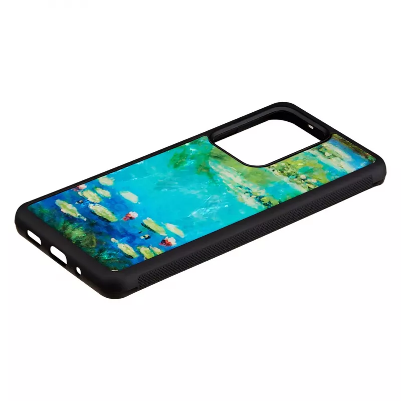 Kaitsev telefoniümbris iKins Samsung Galaxy S20 Ultra jaoks — musta vesisinilille trükiga